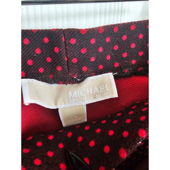 Michael Michael Kors Red Polka Dot Blue Skinny Jean Pants Size 1X - Picture 2 of 3